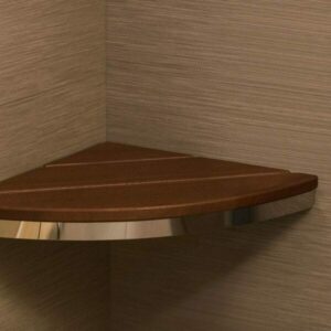 Invisia Corner Seat with a chrome finish