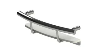 Invisia Shampoo Shelf in polished chrome finish.