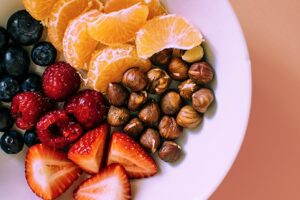 Close up on a plate of food