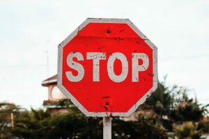 Photo of a stop sign.