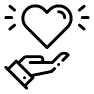 Icon-Hand holding a heart illustration