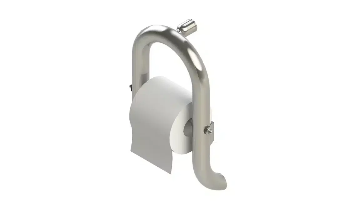 INV-WTRH-BS Invisia Toilet Paper Holder in a brushed stainless steel finish