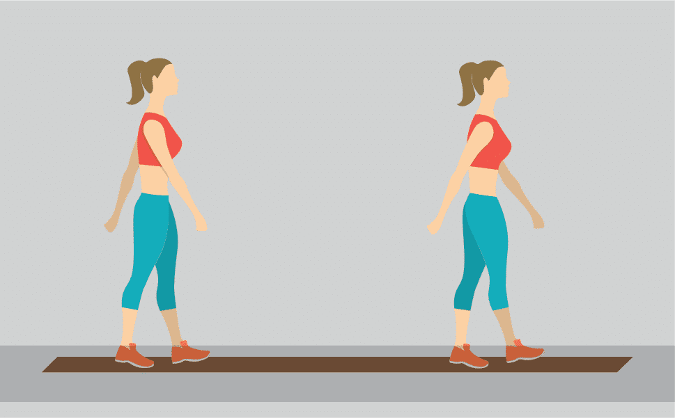 Illustrations showing a balance walk.