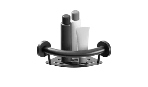 PLUS Series Corner Shelf in Matte Black Finish