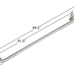 Overall Dimensions for the 42-inch Easy Mount grab bar.