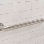 24-inch knurled Easy Mount grab bar on a tiled wall