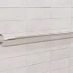 32-inch knurled Easy Mount grab bar on a tiled wall