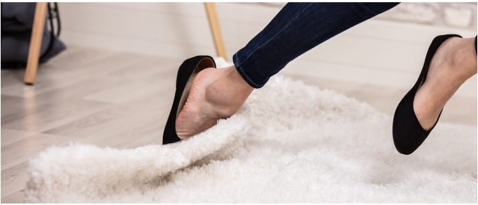 feet tripping on carpet